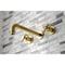 Kingston Brass Roman Tub Faucet, Brushed Brass, Wall Mount KS8027DX - alternate 2